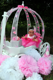 White Large Angel Carriage