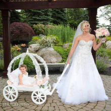 Large Angel Carriage in White
