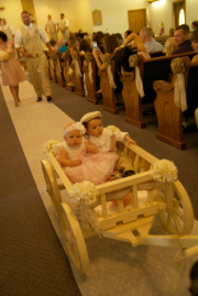 Ivory Large size flower girl pumpkin wagon